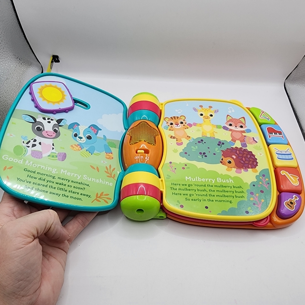 VTech Animal Rhymes Music Book Light Up Educational 3-24 Months Baby Toddler - Picture 3 of 6
